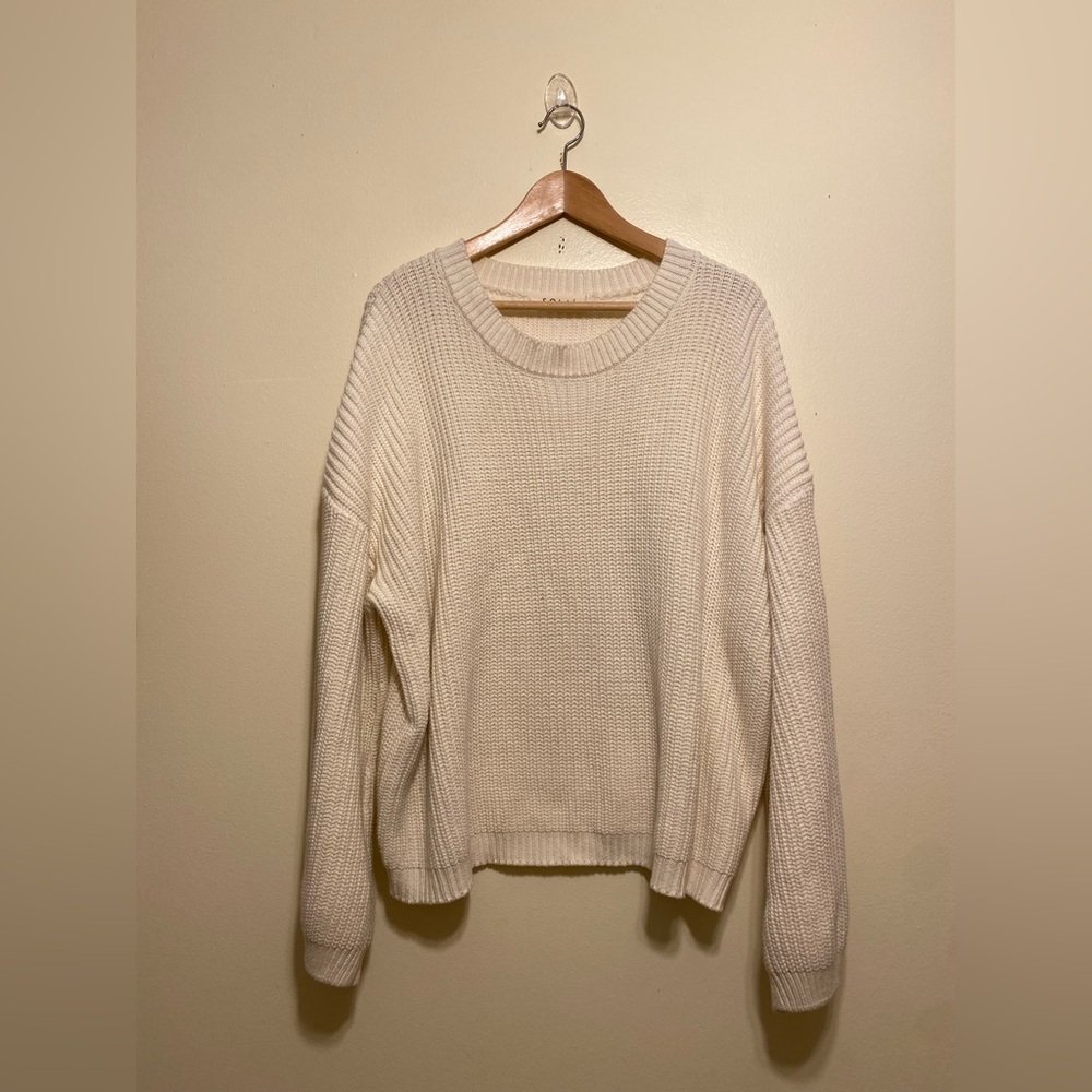 SOLAI Everyday Crewneck Sweater - WHITE . Size M